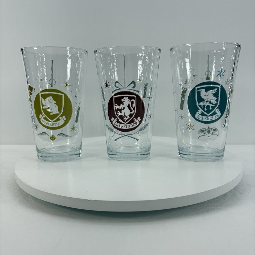 Harry Potter Wizarding World Glassware Set‎ of 3 Drinkware 16oz Tumblers